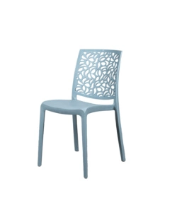 SEDIA DA INTERNO MONOBLOCCO "LONDON" IN RESINA COLOR CEMENTO, 44X56X83,5 CM
